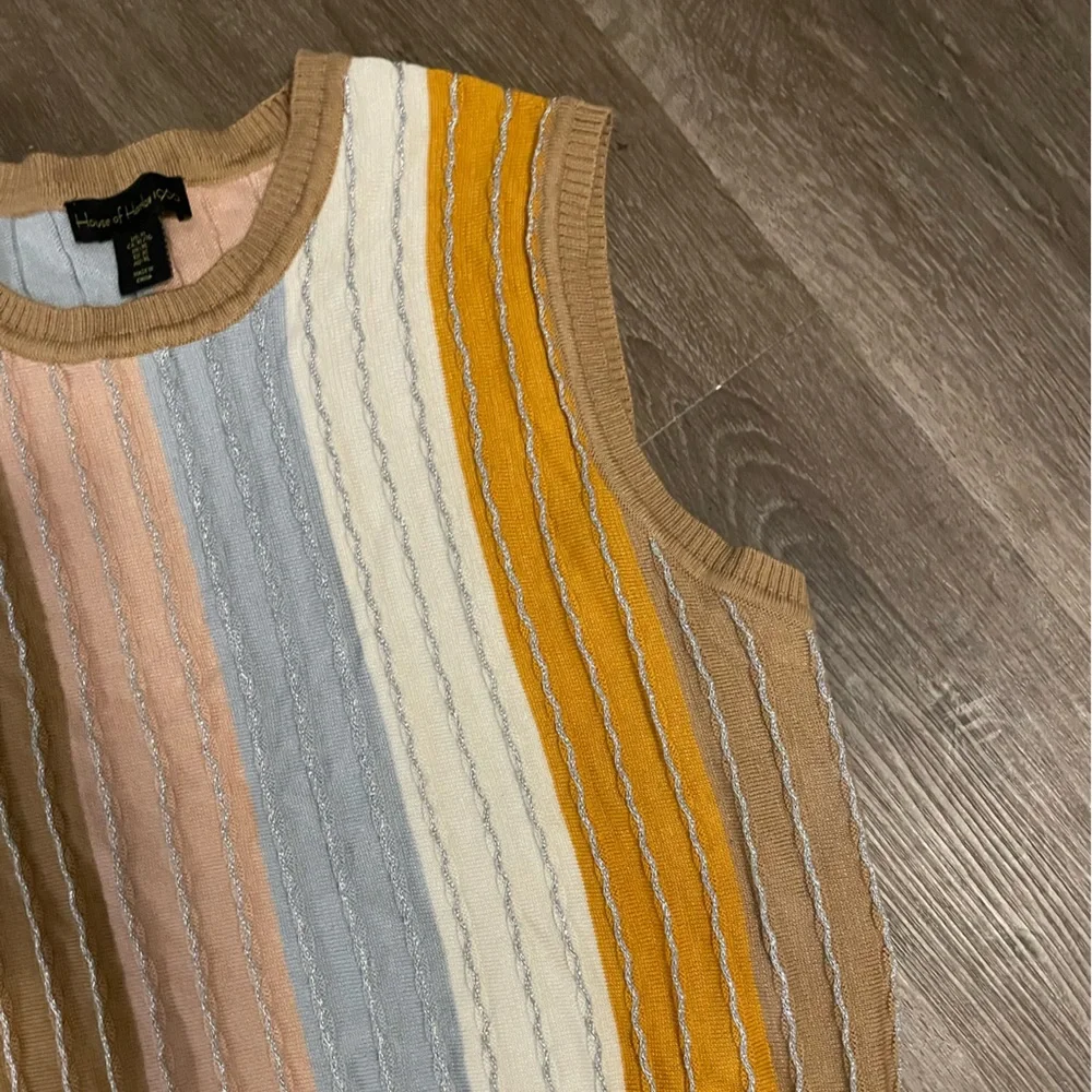 Anthropologie House of Harlow 1960 Striped Sleeveless Knit Sleeveless Top - Picture 4 of 5